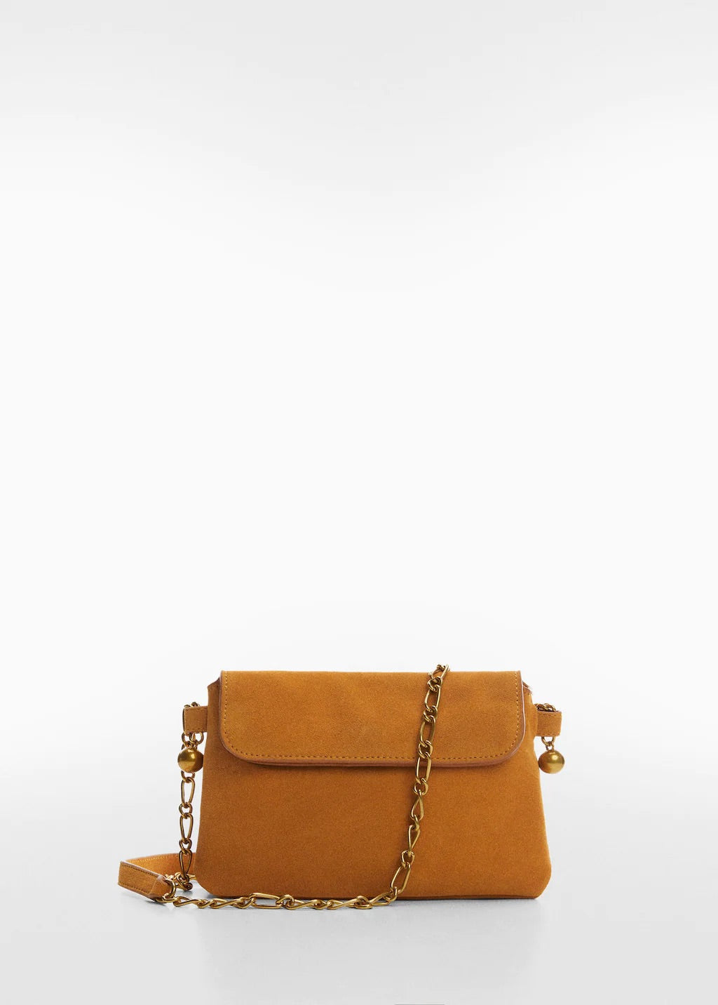 Chain suede bag
