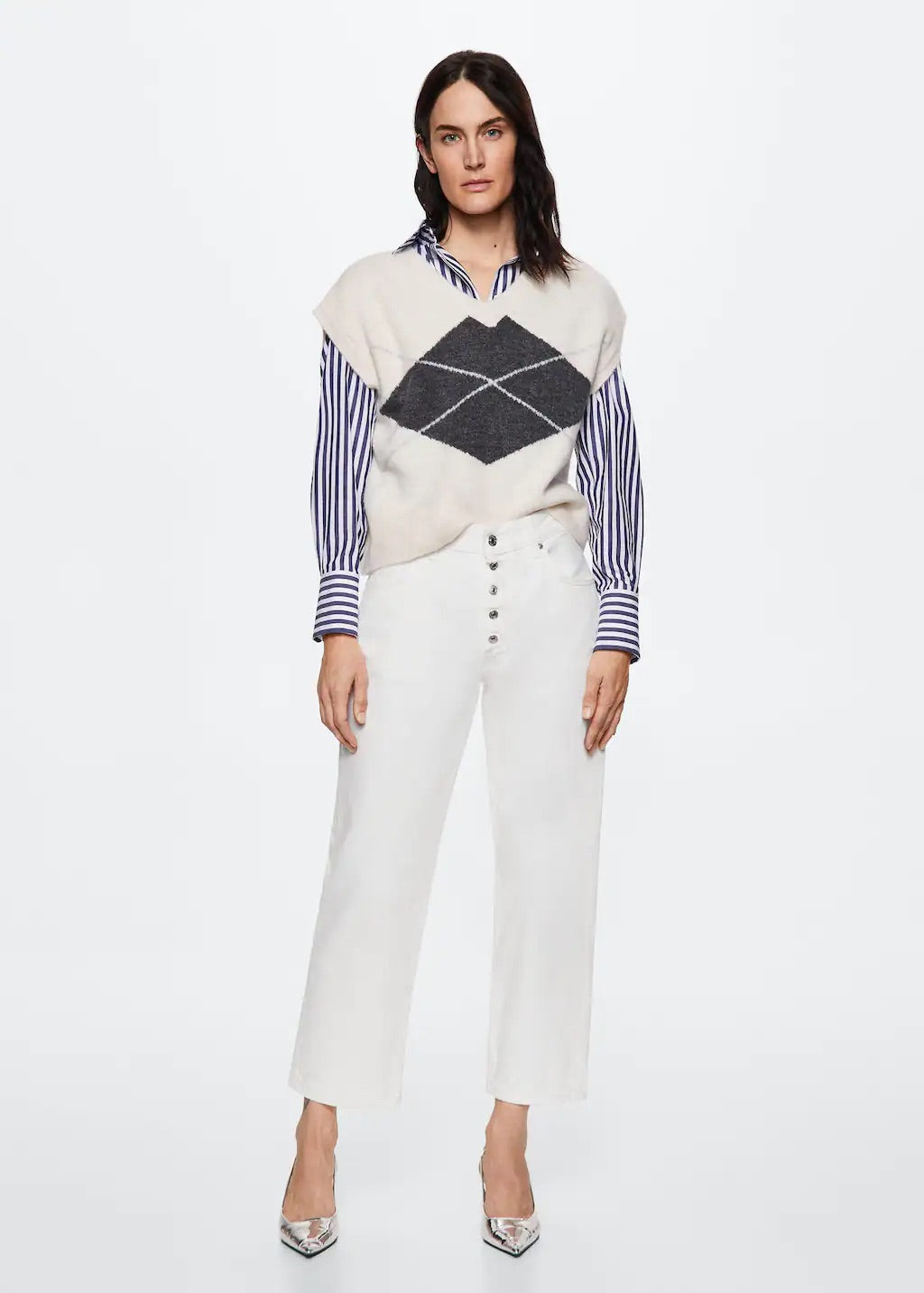 Straight-fit cropped jeans