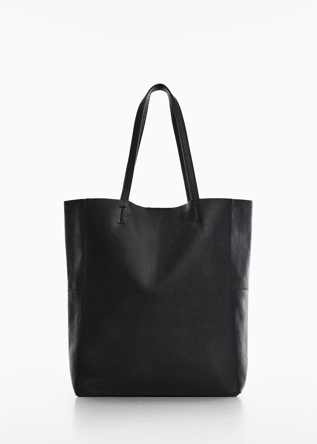 Leather shopper bag