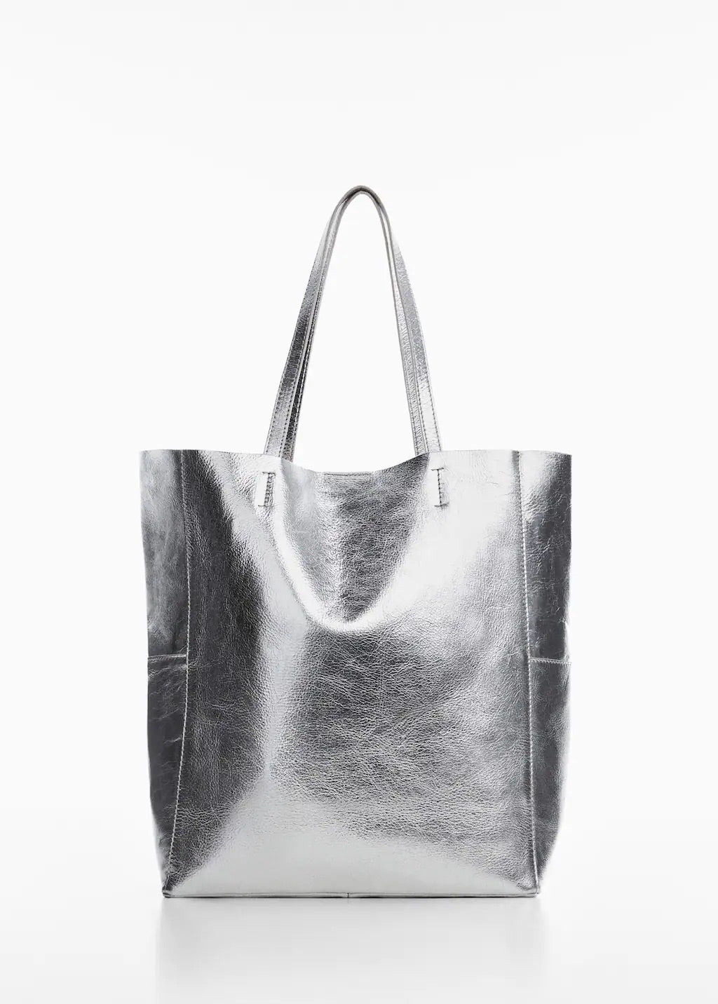 Leather shopper bag