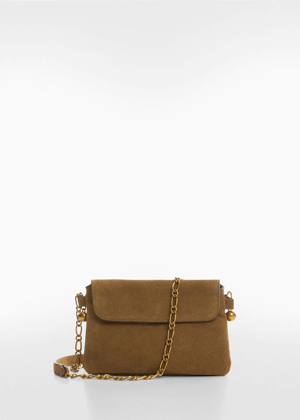 Chain suede bag