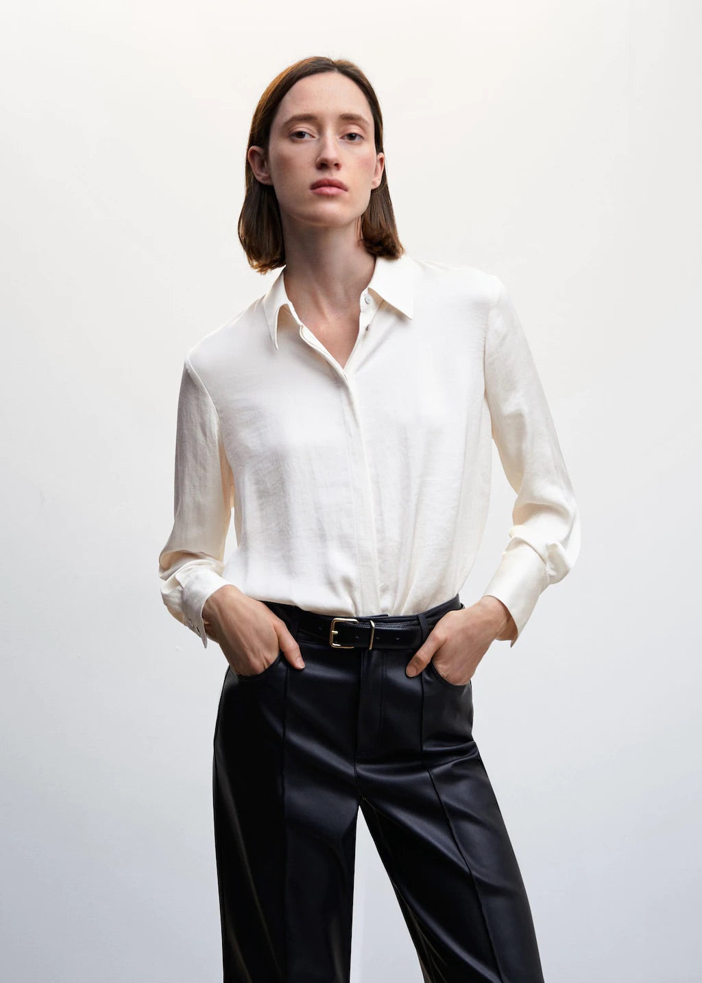 Satin finish flowy shirt