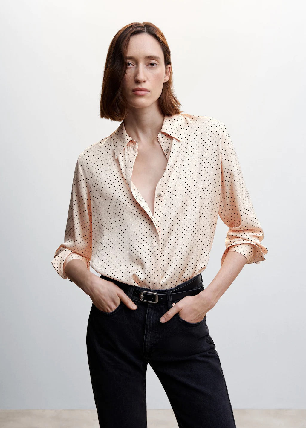 Satin finish flowy shirt