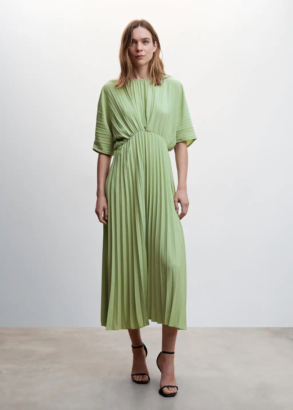 Pleated long dress