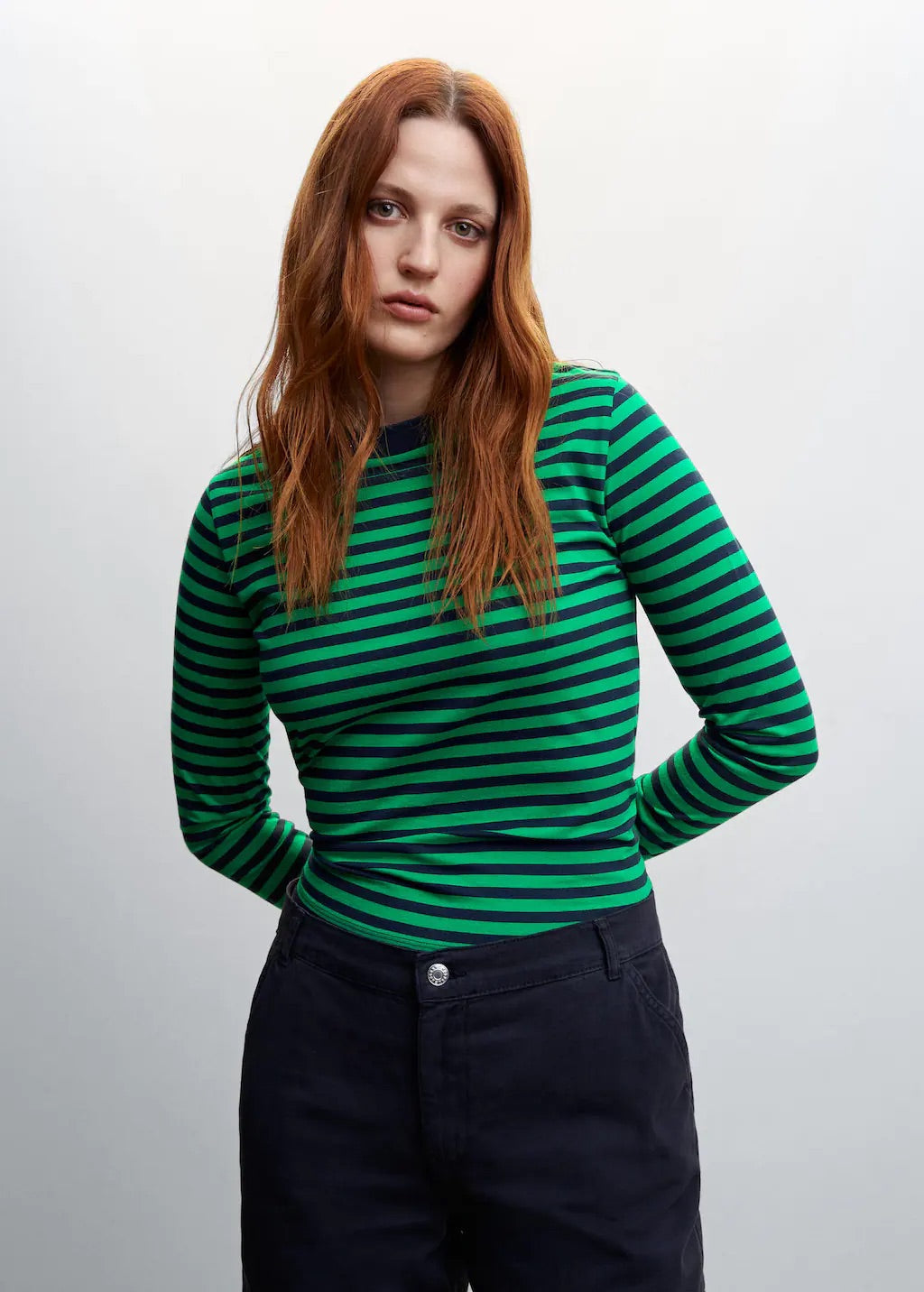Striped 100% cotton t-shirt
