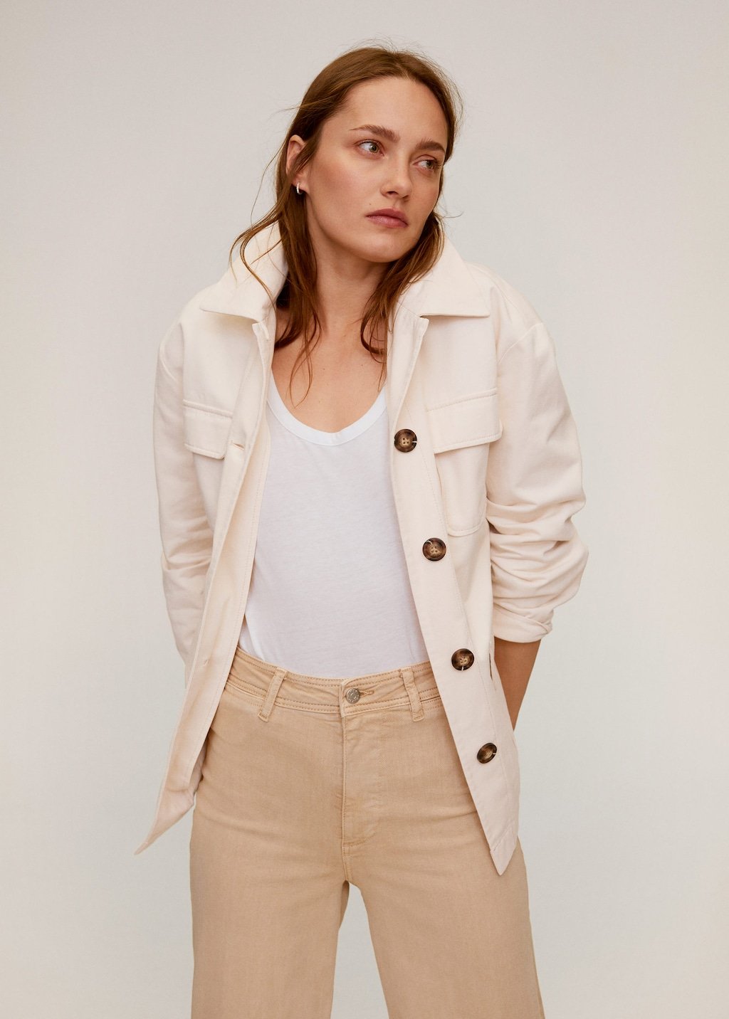 Multi-pocket cotton jacket