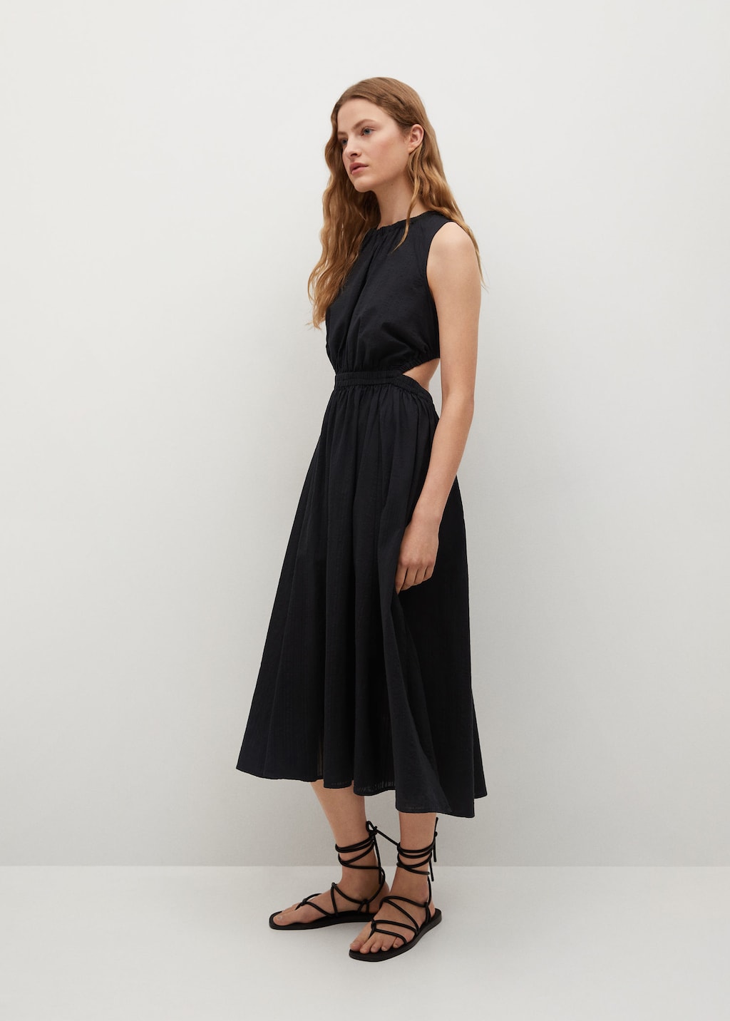 Vent cotton dress