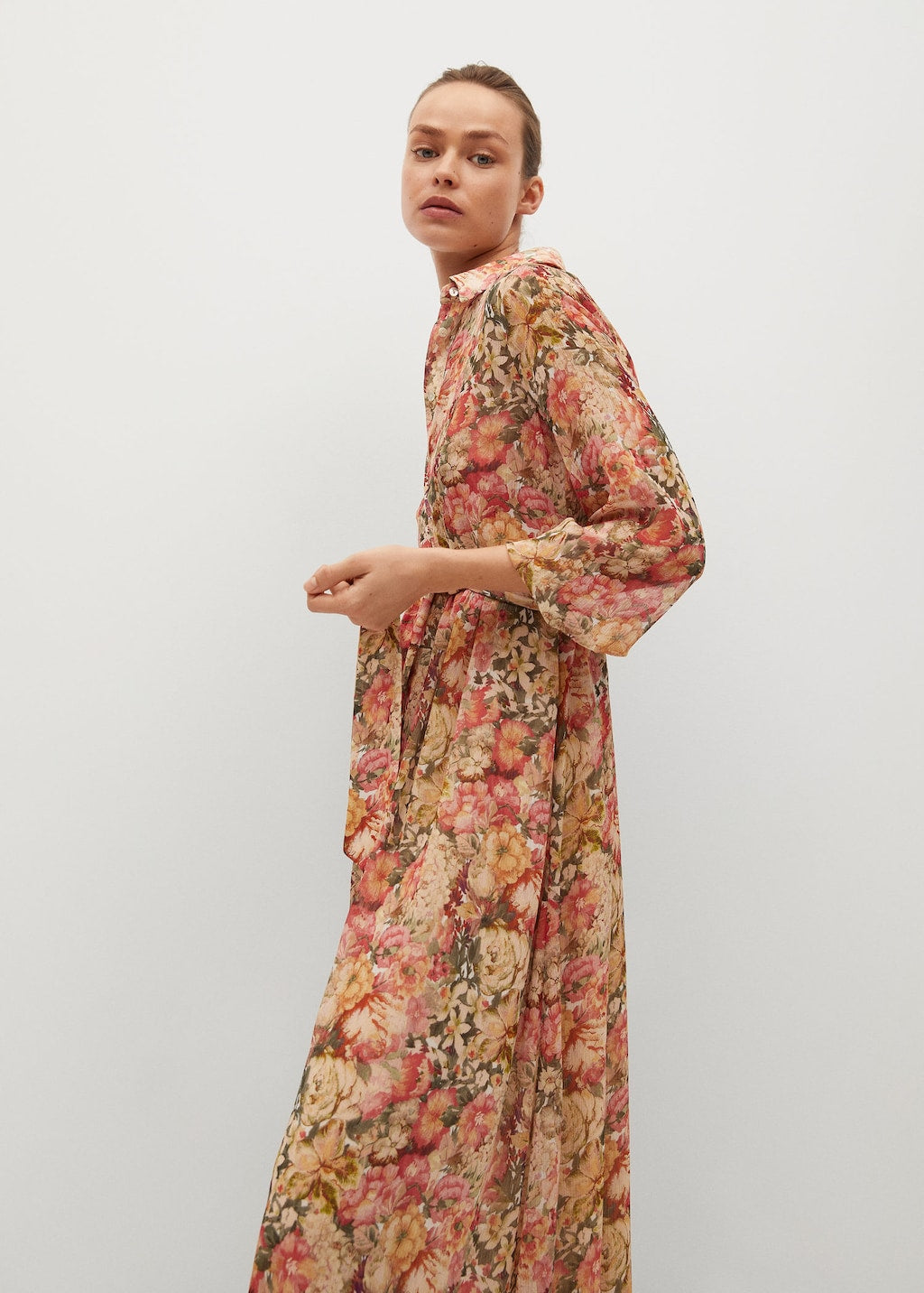 Belt floral dress