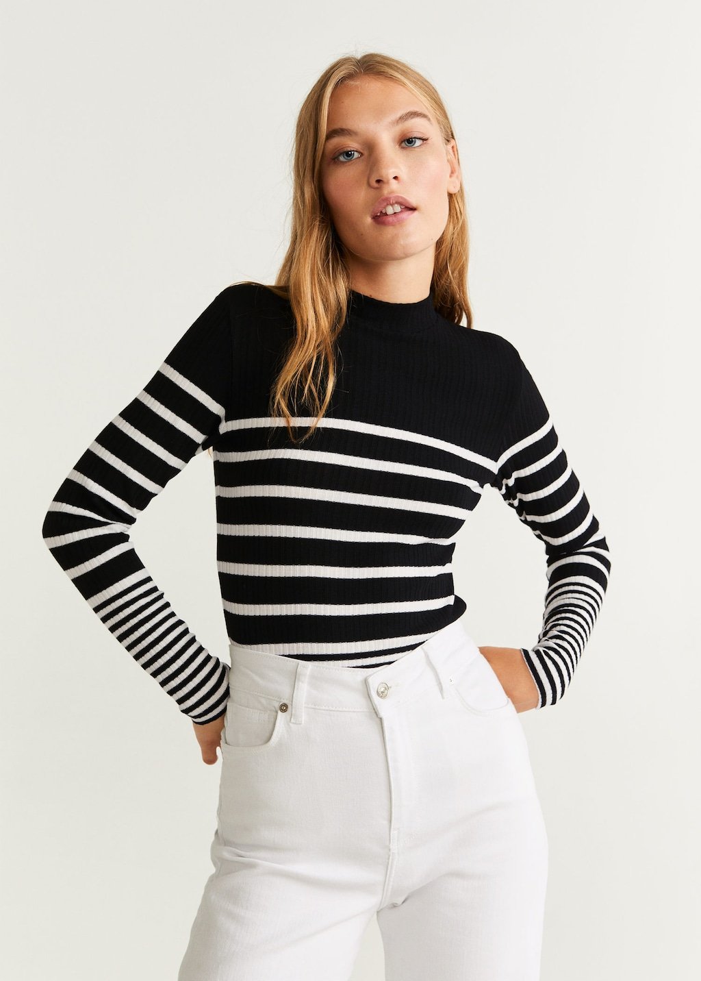Ribbed knit sweater