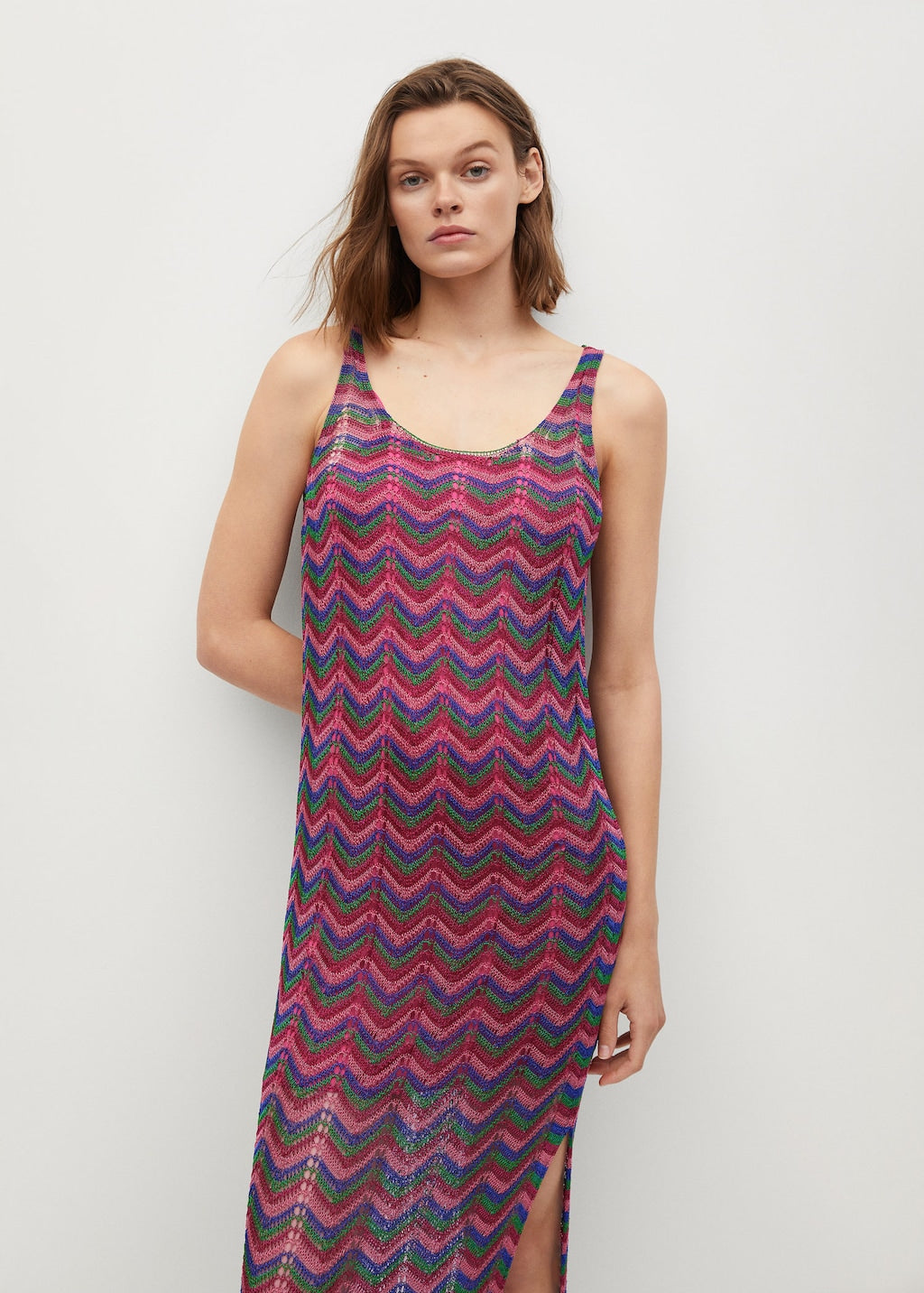 Knit openwork sweater